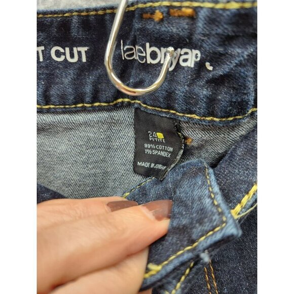 Lane Bryant Womens Boot Cut Denim Jeans Size 24P Stretch Cotton Blend Dark Wash - Picture 3 of 5